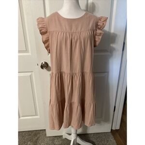 Versona Linen  Blush Color Dress Fully Lined Size Medium